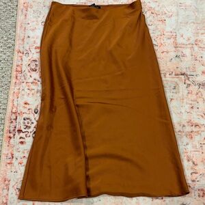 Rachel Zoe Copper Midi Skirt